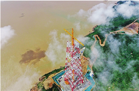 舟山：世界第一輸電高塔 “長(zhǎng)”到281米了