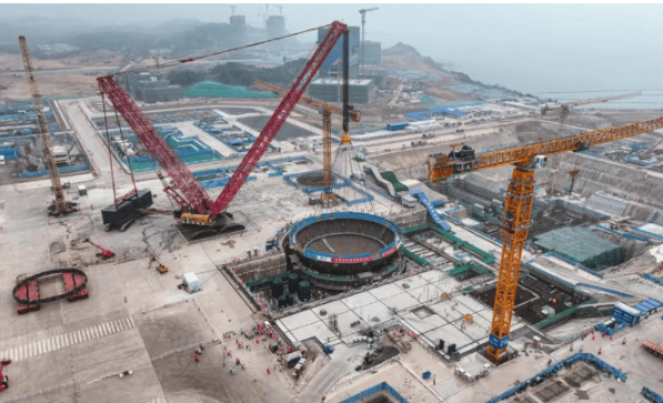 中國廣西白龍核電站1號機組核島鋼制安全殼底封頭精準就位